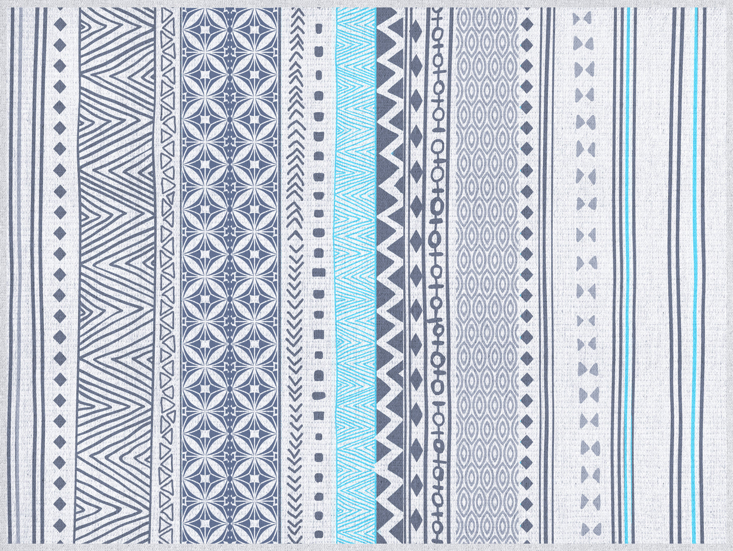 Sofía azul marino y turquesa