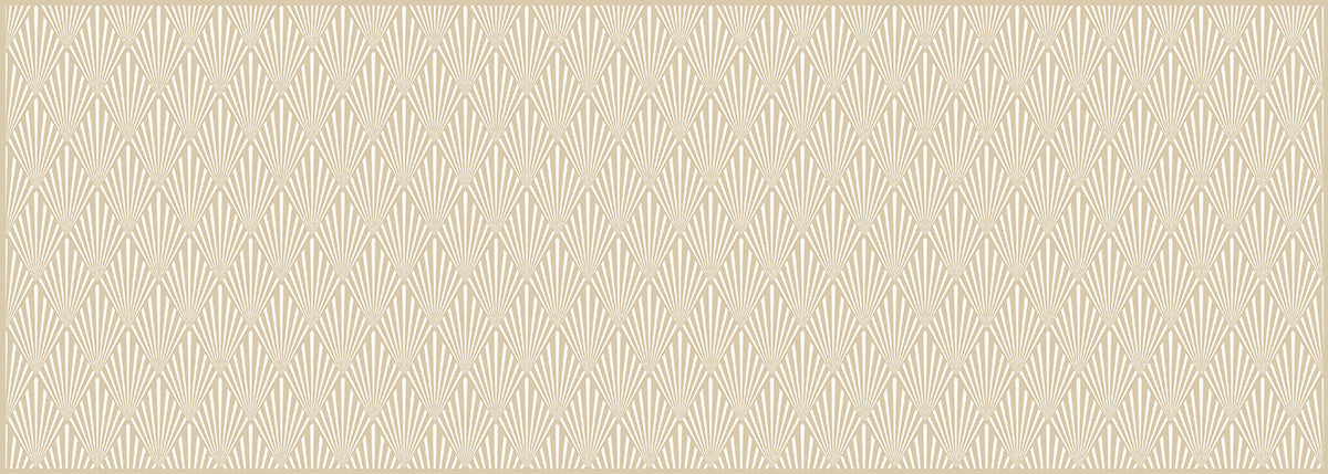 Art-decó floral beige