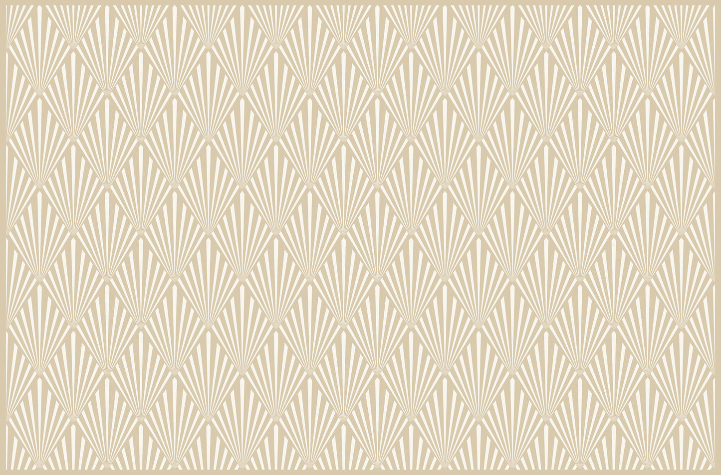 Art-decó floral beige