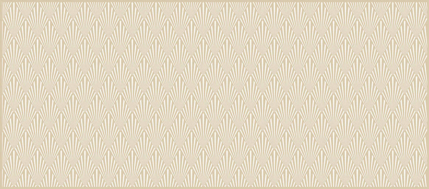 Art-decó floral beige