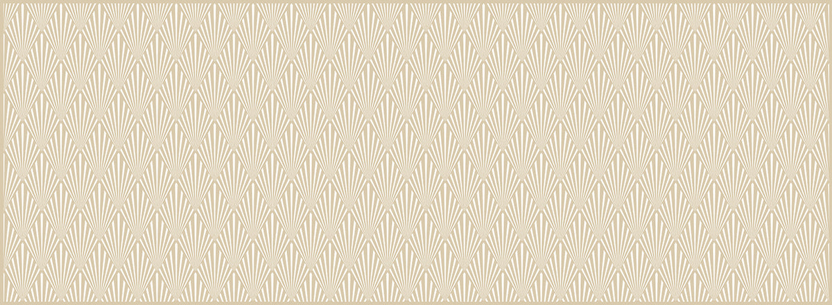 Art-decó floral beige