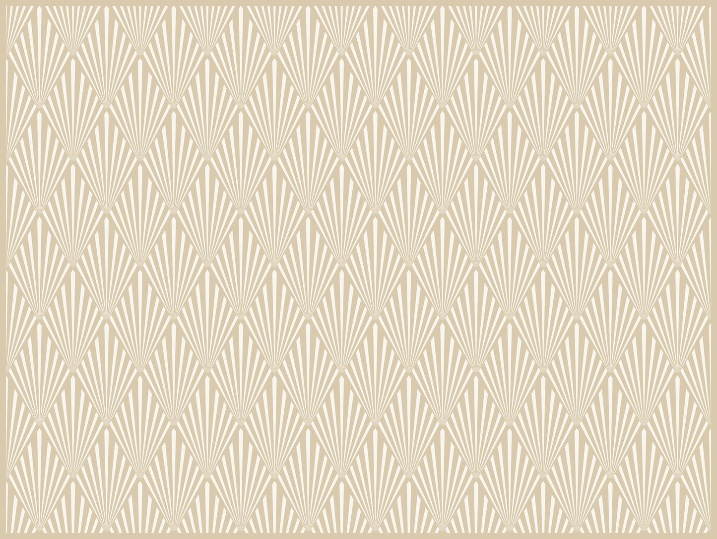 Art-decó floral beige