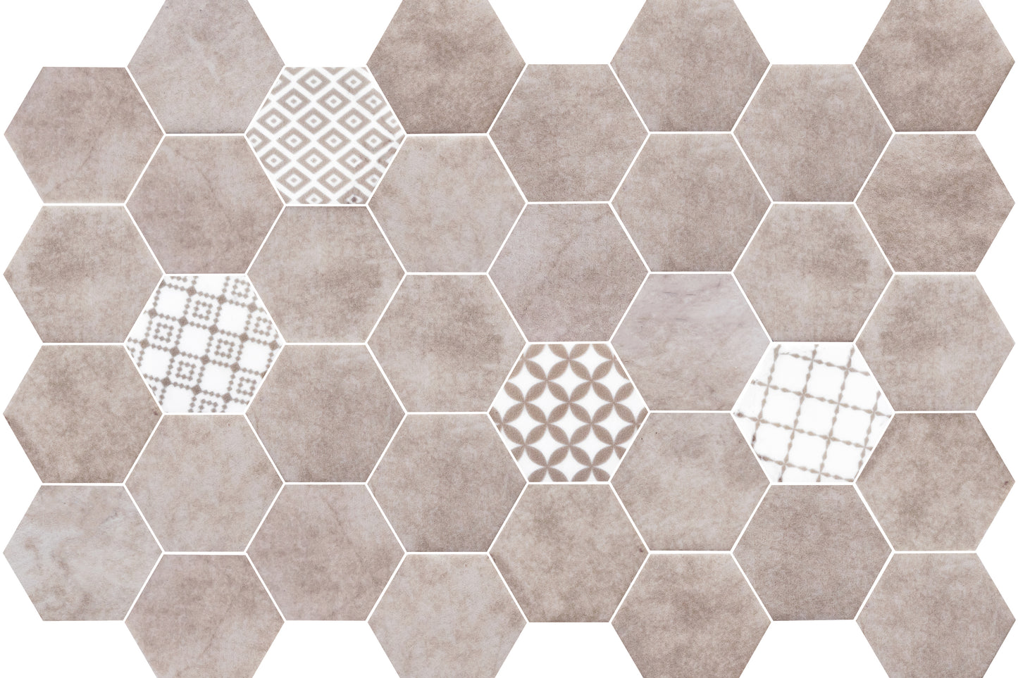 hexágonos con cenefa marrón 1