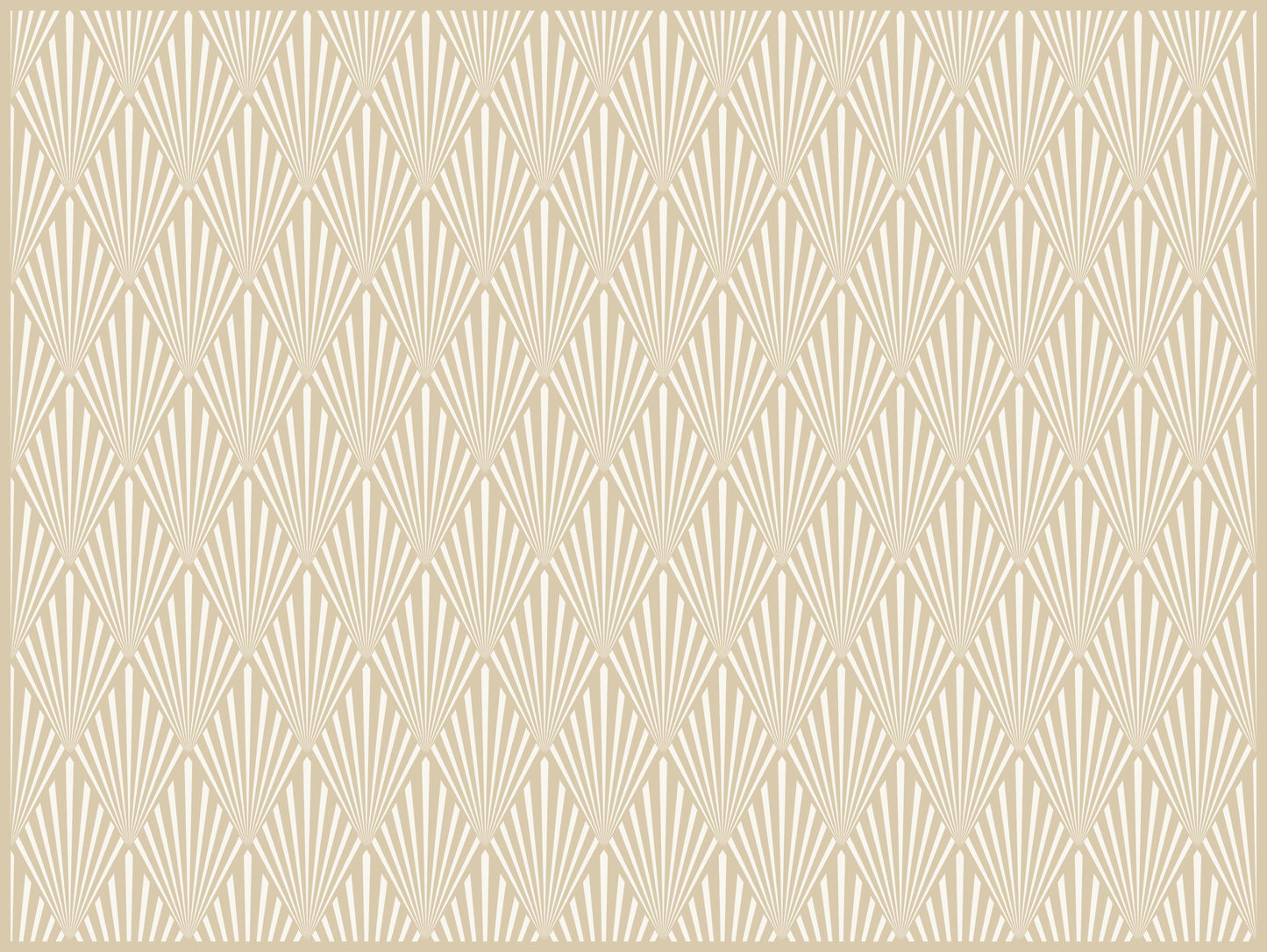 Art-decó floral beige