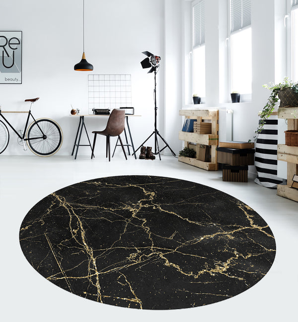 Black gold marble