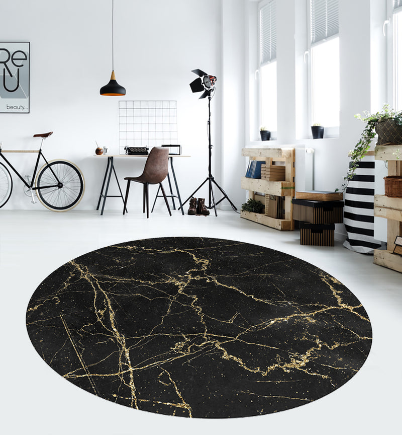 Black gold marble