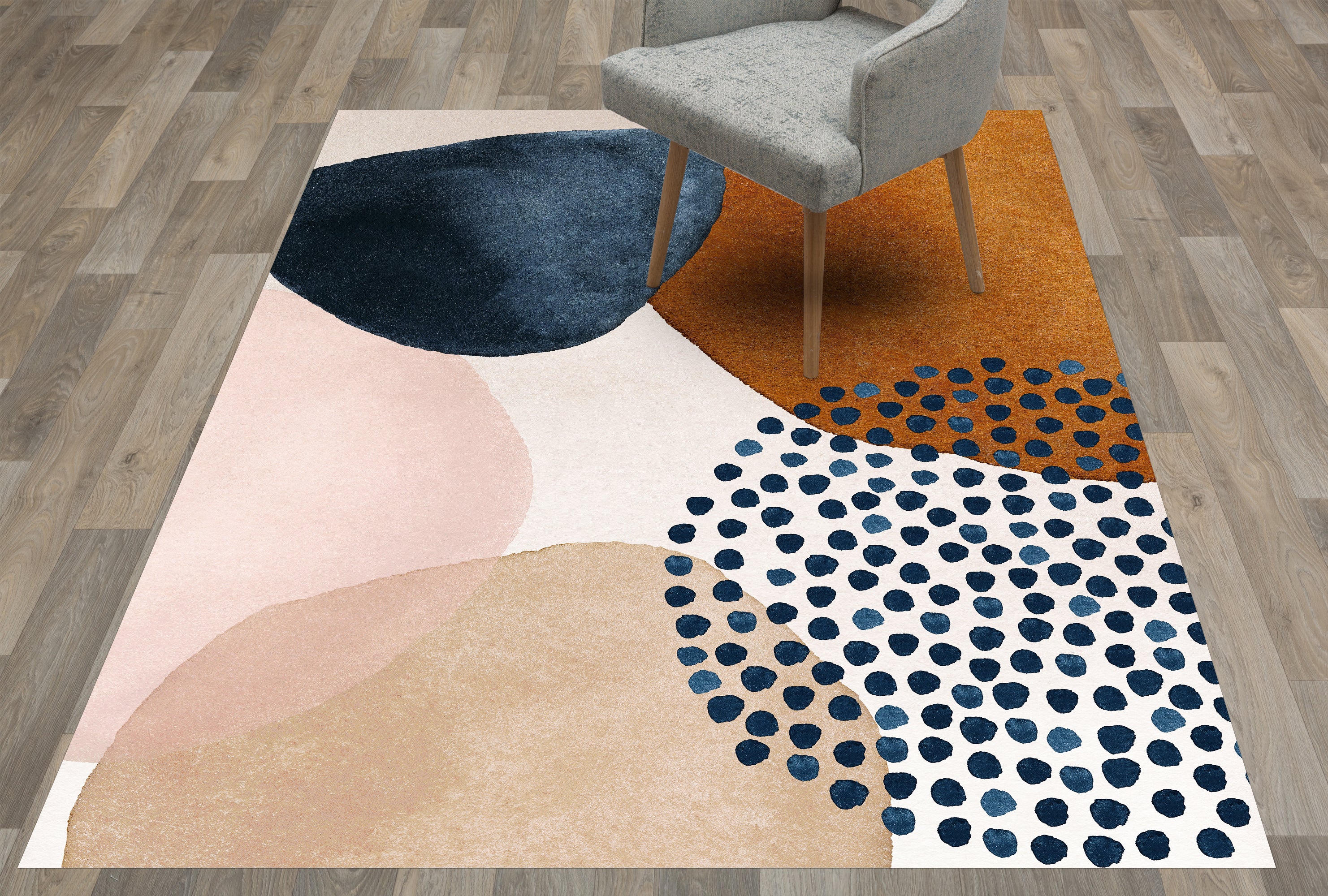 Tappeto In Vinile Spesso 2.8mm - Design Multicolore, 65x100 Cm, Senza Tappeto In Vinile Spesso 2.8mm - Design Multicolore, 65x100 Cm, Senza