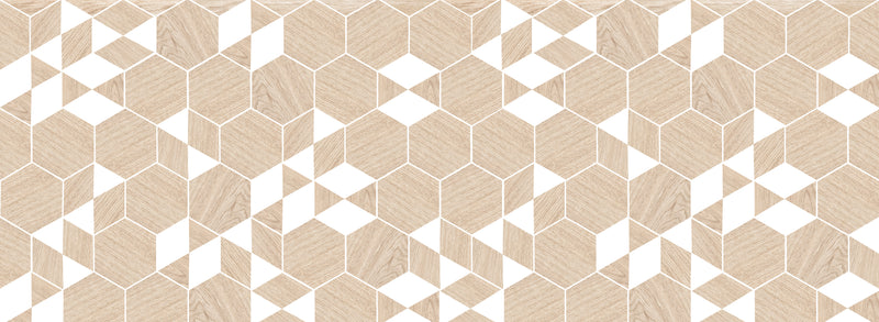 hexágonos madera con blanco 1