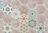 hexágonos con cenefa floral 1