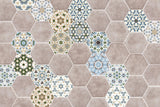 hexágonos con cenefa floral 1